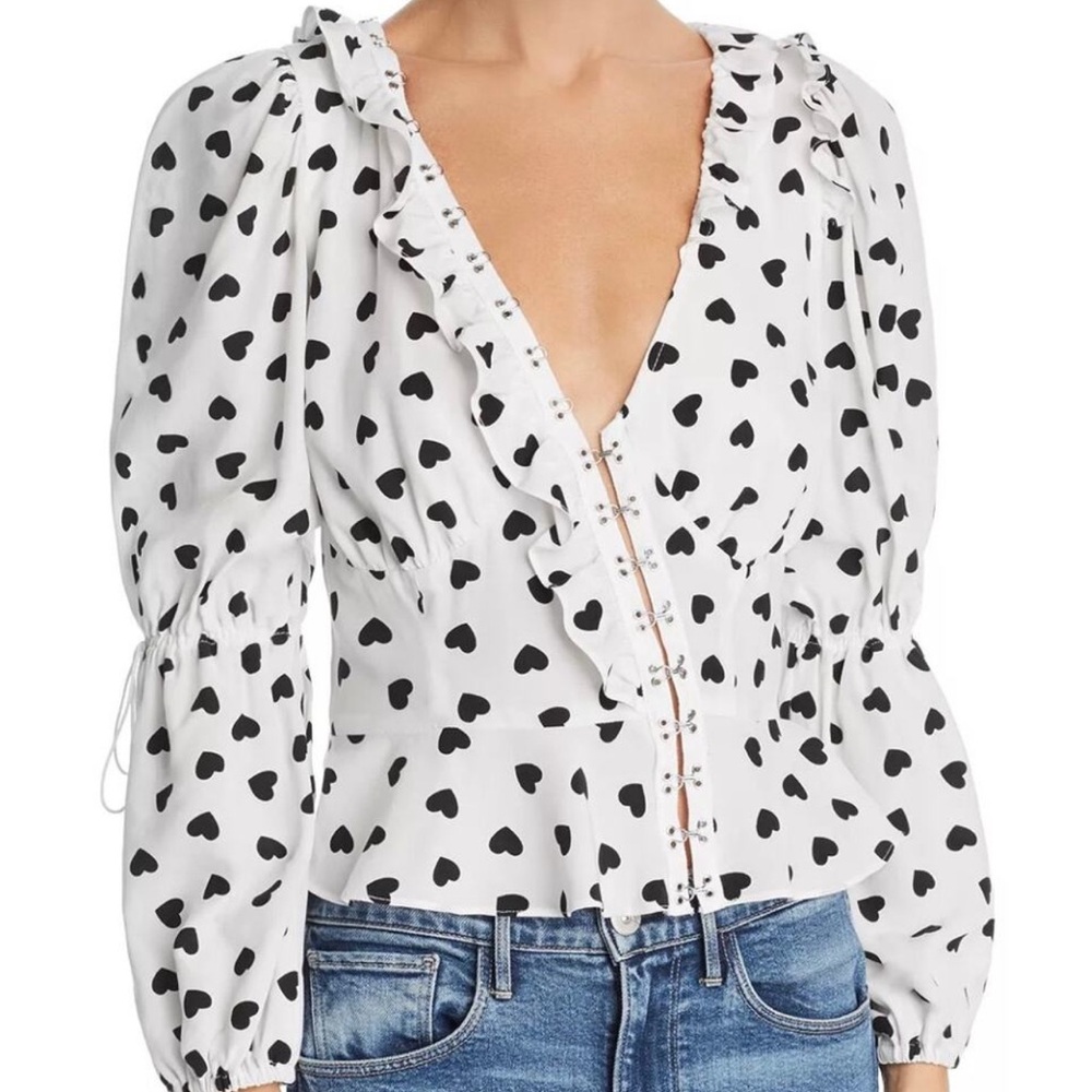 For Love & Lemons Heart Blouse